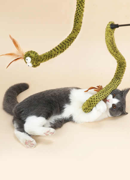 강집사 고양이 장난감 바스락 뱀 낚시대